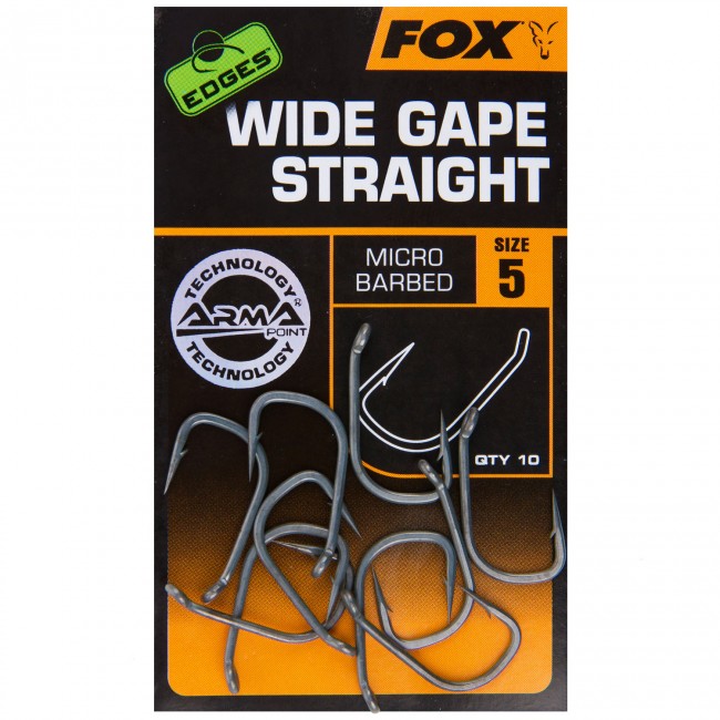 Fox Edges Wide Gape Straight Hook