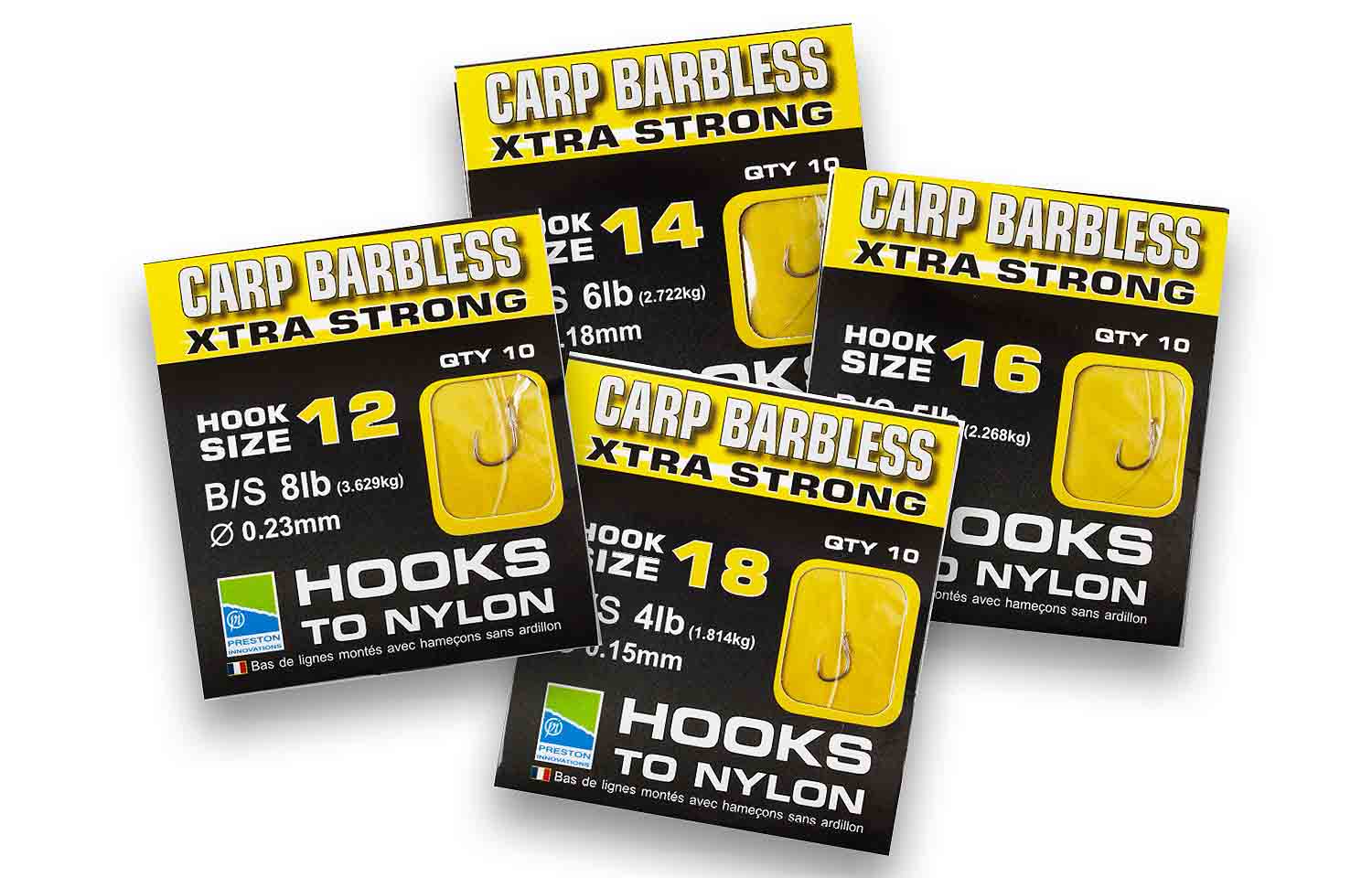 coarse fishing hooks to nylon