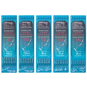 Drennan Hook Plate Hooklengths - 4" Carp Method Pushstop
